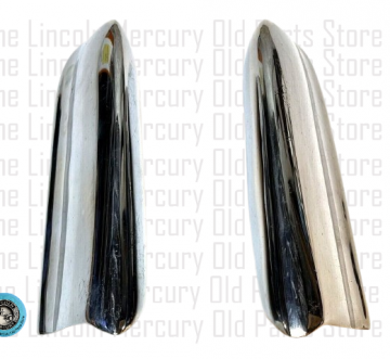Rear Bumper Guards Pair License Plate RH-LH NEW Chrome PAIR